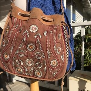 Free People Embroidered Crossbody Bag